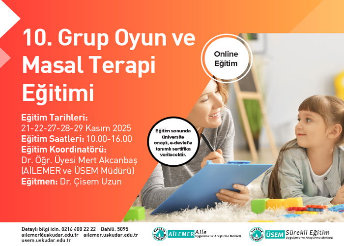 10.GRUP OYUN VE MASAL TERAPİ EĞİTİMİ